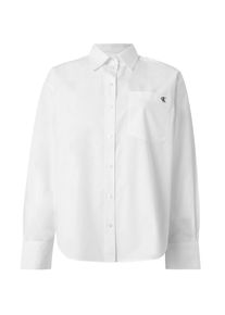 Calvin Klein Jeans Kvinnor Blus 'Relaxed Monogram' vit Storlek XL/XXL
