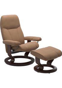 Relaxsessel stressless "Consul", braun (latte batick), B:85cm H:100cm T:77cm, Leder BATICK: BATICK ist ein leicht korrigiertes, durchgef&auml;rbtes und genarbtes M&ouml;belleder, bei dem die meisten Unebenheiten und Spuren in der Regel entfernt wurden.;Leder PALOMA: PALOMA ist ein durchgef&auml;rbtes Semianilin-M&ouml;belleder mit nat&uuml;rlicher Narbung.;ROHLEDER Stoff Q2 FARON: Ein fester zuverl&auml;ssiger Boucl&eacute; mit einem