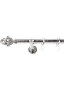 Gardinenstange SN DECO GROUP, silber (edelstahl optik), L:300cm &Oslash;:19mm, Gardinenstangen, Gardinenstange