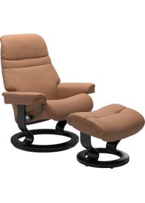 Fu&szlig;hocker stressless "Sunrise", braun (latte batick), B:57cm H:39cm T:40cm, Leder BATICK: BATICK ist ein leicht korrigiertes, durchgef&auml;rbtes und genarbtes M&ouml;belleder, bei dem die meisten Unebenheiten und Spuren in der Regel entfernt wurden.;Leder PALOMA: PALOMA ist ein durchgef&auml;rbtes Semianilin-M&ouml;belleder mit nat&uuml;rlicher Narbung.;ROHLEDER Stoff Q2 FARON: Ein fester zuverl&auml;ssiger Boucl&eacute; mit einem s