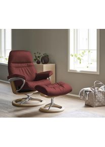 Relaxsessel stressless "Sunrise", rot (cherry paloma), B:83cm H:105cm T:74cm, Leder BATICK: BATICK ist ein leicht korrigiertes, durchgef&auml;rbtes und genarbtes M&ouml;belleder, bei dem die meisten Unebenheiten und Spuren in der Regel entfernt wurden.;Leder PALOMA: PALOMA ist ein durchgef&auml;rbtes Semianilin-M&ouml;belleder mit nat&uuml;rlicher Narbung.;ROHLEDER Stoff Q2 FARON: Ein fester zuverl&auml;ssiger Boucl&eacute; mit einem