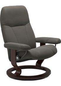 Relaxsessel stressless "Consul", grau (metal grau paloma), B:76cm H:100cm T:71cm, Leder BATICK: BATICK ist ein leicht korrigiertes, durchgef&auml;rbtes und genarbtes M&ouml;belleder, bei dem die meisten Unebenheiten und Spuren in der Regel entfernt wurden.;Leder PALOMA: PALOMA ist ein durchgef&auml;rbtes Semianilin-M&ouml;belleder mit nat&uuml;rlicher Narbung.;ROHLEDER Stoff Q2 FARON: Ein fester zuverl&auml;ssiger Boucl&eacute; mit e