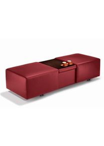 Hocker W.Schillig "taboo", rot (ruby rot z59), B:130cm H:41cm T:64cm, Flachgewebe S22 (100% Polyester);Stoff S37 (100% Polyester): Luxus-Microfaser in Lederoptik;Longlife Xtra-Leder Z59: Glattleder mit modischer Pr&auml;gung. Hautst&auml;rke 0, 9 - 1, 1 mm;Longlife Xtra-Leder Z69: Das feinnarbige, gedeckte Softleder Z69 besticht durch seine au&szlig;ergew&ouml;hnliche Weichheit im trendigen &raquo;Vintage-Look&laquo;, Hautst&auml;rke 