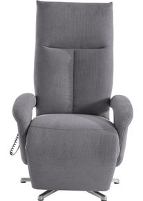 Sit & More TV-Sessel SIT & MORE "Tycoon mit Kopfteilverstellung und 360 Drehfunktion", grau, B:74cm H:117cm T:85cm, 90%Polyester, 10%Polyamid, Sessel, TV-Sessel, wahlweise manuell oder elektrischer Funktion, auch mit Akku (kabellos)