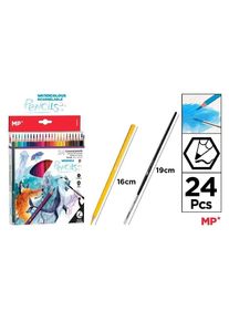 Main paper, Malstifte, Aquarellstifte + Pinsel 24 Farben (24x)