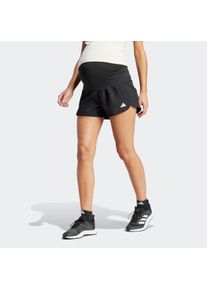 Shorts adidas Performance "PACER WOVEN STRETCH TRAINING &ndash; UMSTANDSMODE", Damen, Gr. XS, N-Gr, schwarz-wei&szlig; (schwarz, wei&szlig;, normal, gr.), Obermaterial: 87% Polyester, 13% Elasthan, Hosen Shorts, Trainingsshorts f&uuml;r Schwangere, locker geschnitten