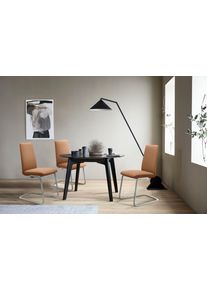 Polsterstuhl stressless "Laurel", braun (taupe paloma, chrom gl&auml;nzend), B:53cm H:92cm T:59cm, Leder PALOMA: PALOMA ist ein durchgef&auml;rbtes Semianilin-M&ouml;belleder mit nat&uuml;rlicher Narbung., St&uuml;hle, Polsterstuhl, Low Back, Gr&ouml;&szlig;e L, mit Beinen aus Stahl in Chrom gl&auml;nzend
