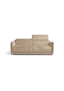 Schlafsofa Egoitaliano "FOX, Made in Italy-Designsofa mit Dauerschlaffunktion,Breite 216 cm", beige, B/H/T: 216cm x 66cm x 107cm, Luxus-Microfaser, Microfaser DUBAI, Sofas, Schlafsofa, Bettsofa, Luxus-Microfaser mit verstellbaren Kopfst&uuml;tzen