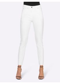7/8-Jeans Heine, Damen, Gr. 36, Normalgr&ouml;&szlig;en, wei&szlig;, 76% Baumwolle, 22% Polyester, 2% Elasthan, unifarben, 7/8-L&auml;nge, Jeans 7/8-Jeans