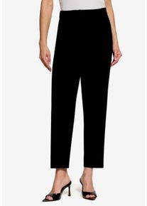 7/8-Hose Zero, Damen, Gr. 42, N-Gr, schwarz (schwarz beauty), Web, Obermaterial: 65% Polyester, 30% Viskose, 5% Elasthan, unifarben, modern fit 7/8-L&auml;nge, Hosen 7/8-Hose, Businesshose mit Bundfalten / 26 inch