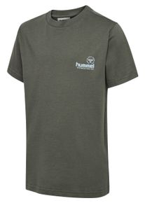 T-Shirt Hummel "HMLJR REG GRAPHIC T-SHIRT S/S", M&auml;dchen, Gr. 146/152, castor gray, Obermaterial: 100% Baumwolle, normal normal, Rundhals, Shirts T-Shirt, normale Passform, f&uuml;r Kinder und Jugendliche, aus Baumwolle