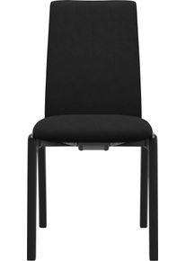 Polsterstuhl stressless "Laurel", braun (chestnut dinamica, schwarz), B:57cm H:92cm T:59cm, Microfaser DINAMICA (88% Polyester, 12% Polyurethan), St&uuml;hle, Polsterstuhl, Low Back, Gr&ouml;&szlig;e M, mit abgerundeten Beinen in Schwarz