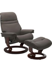 Relaxsessel stressless "Sunrise", grau (metal grau paloma), B:79cm H:103cm T:73cm, Leder BATICK: BATICK ist ein leicht korrigiertes, durchgef&auml;rbtes und genarbtes M&ouml;belleder, bei dem die meisten Unebenheiten und Spuren in der Regel entfernt wurden.;Leder PALOMA: PALOMA ist ein durchgef&auml;rbtes Semianilin-M&ouml;belleder mit nat&uuml;rlicher Narbung.;ROHLEDER Stoff Q2 FARON: Ein fester zuverl&auml;ssiger Boucl&eacute; mit 