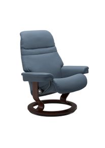 Relaxsessel stressless "Sunrise", blau (sparrow blau paloma), B:75cm H:100cm T:73cm, Leder BATICK: BATICK ist ein leicht korrigiertes, durchgef&auml;rbtes und genarbtes M&ouml;belleder, bei dem die meisten Unebenheiten und Spuren in der Regel entfernt wurden.;Leder PALOMA: PALOMA ist ein durchgef&auml;rbtes Semianilin-M&ouml;belleder mit nat&uuml;rlicher Narbung.;ROHLEDER Stoff Q2 FARON: Ein fester zuverl&auml;ssiger Boucl&eacute; mi