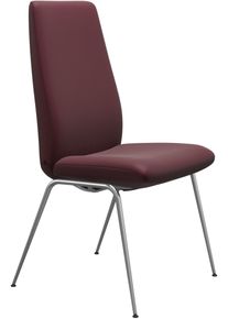Polsterstuhl stressless "Laurel", rot (bordeaux batick, chrom gl&auml;nzend), B:57cm H:105cm T:60cm, Leder BATICK: BATICK ist ein leicht korrigiertes, durchgef&auml;rbtes und genarbtes M&ouml;belleder, bei dem die meisten Unebenheiten und Spuren in der Regel entfernt wurden., St&uuml;hle, Polsterstuhl, High Back, Gr&ouml;&szlig;e L, mit Beinen aus Stahl in Chrom gl&auml;nzend