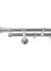 Gardinenstange SN DECO GROUP, edelstahl optik, L:440cm &Oslash;:19mm, Gardinenstangen, Gardinenstange