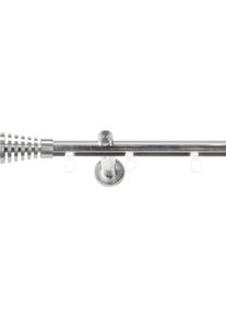 Gardinenstange SN DECO GROUP, silber (edelstahl optik), L:120cm &Oslash;:19mm, Gardinenstangen, Gardinenstange