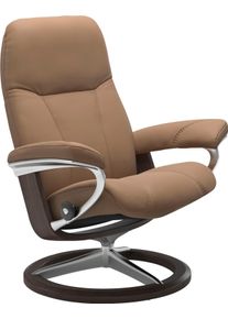 Relaxsessel stressless "Consul", braun (latte batick), B:78cm H:97cm T:70cm, Leder BATICK: BATICK ist ein leicht korrigiertes, durchgef&auml;rbtes und genarbtes M&ouml;belleder, bei dem die meisten Unebenheiten und Spuren in der Regel entfernt wurden.;Leder PALOMA: PALOMA ist ein durchgef&auml;rbtes Semianilin-M&ouml;belleder mit nat&uuml;rlicher Narbung.;ROHLEDER Stoff Q2 FARON: Ein fester zuverl&auml;ssiger Boucl&eacute; mit einem 
