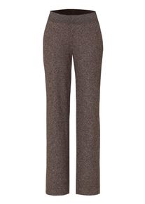 Stoffhose Toni "Jenny Wide Leg", Damen, Gr. 46, N-Gr, braun (schwarz braun), Web, Obermaterial: 64% Polyester, 19% Viskose, 17% Baumwolle, meliert, k&ouml;rpernah lang, Hosen Stoffhose, in Tweed-Optik, mit Viskose