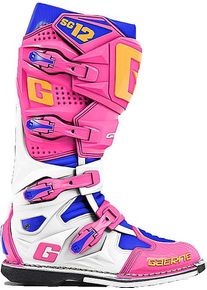 Gaerne SG-12 Shockwave LE, stivali , colore: Fucsia/Bianco/Blu/Giallo , dimensione: 43 EU