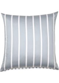 Kissenbezug Janine "modernclassic 39028-28", grau (platin), B:80cm L:80cm, Mako-Satin, Obermaterial: 100% Baumwolle, Kissenbez&uuml;ge, Kissenbezug, mit Rei&szlig;verschluss