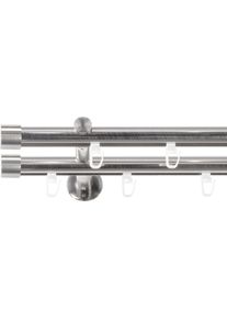 Gardinenstange SN DECO GROUP, edelstahl optik, L:100cm &Oslash;:19mm, Gardinenstangen, Gardinenstange