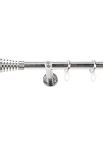 Gardinenstange SN DECO GROUP, edelstahl optik, L:220cm &Oslash;:19mm, Gardinenstangen, Gardinenstange