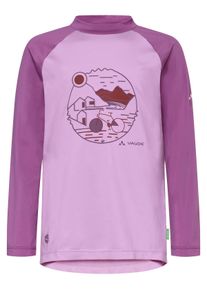T-Shirt Vaude "Kids Solaro LS T-Shirt III", M&auml;dchen, Gr. 104, rosa (raspberry), Jersey, Obermaterial: 91% Polyester, 9% Elasthan, normal, Rundhals, Shirts T-Shirt, f&uuml;r Kinder, Langarm, hoher UV-Schutz, elastisches Material