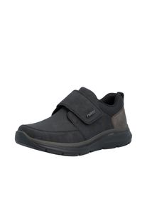 Klettschuh Rieker, Herren, Gr. 46, schwarz, Lederimitat, Schuhe Klettschuh, Halbschuh, Casual-Sneaker mit Klettverschluss, schmale Form