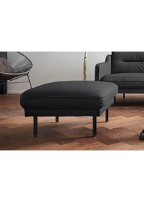 Hocker OTTO HOME "Nordfyn", schwarz, B:79cm H:45cm T:79cm, Struktur weich (100% Polyester);Luxus-Microfaser Lederoptik (100% Polyester);100% NaturLEDER, Hocker, Hocker, edles Design in 3 Bezugsqualit&auml;ten, Design by Morten Georgsen
