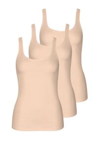 Achseltop LISCA "3er Pack Damen Tr&auml;gerhemd Kaia", Damen, Gr. L, N-Gr, beige (nude), Obermaterial: 90% Baumwolle CO. 10% Elasthan EL., Unterhemden Achseltop