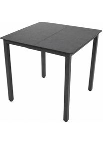 Gartentisch Vcm "Aluminium Glas Gartentisch Balkontisch 80x80 cm", anthrazit, B:80cm T:80cm, Tische, Gartentisch
