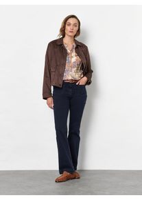 Bootcut-Jeans Toni "Perfect Shape Wide Flared", Damen, Gr. 46, N-Gr, dunkelblau, Jeans Bootcut-Jeans, mit Stretch