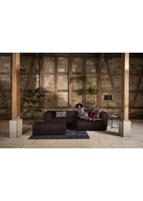 Ecksofa W.Schillig "around-the-block Mega-Sofa & Hocker, viel Platz, Breite 300cm, L-Form", braun (mocca z69), B:300cm H:66cm T:164cm, Longlife Xtra-Leder Z69: Das feinnarbige, gedeckte Softleder Z69 besticht durch seine au&szlig;ergew&ouml;hnliche Weichheit im trendigen &raquo;Vintage-Look&laquo;, Hautst&auml;rke 0, 9 - 1, 1 mm;Longlife fabric Flachgewebe T88 (100% Polyester), Sofas, Ecksofa, inklusive Hocker, mit eleganter
