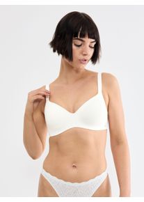 B&uuml;gelloser BH Sloggi "ZERO Feel Bliss THE UP", Damen, Gr. XL, N-Gr, wei&szlig; (silk wei&szlig;), Spitze, Obermaterial: 46% Polyester, 41% Polyamid, 13% Elasthan, BHs B&uuml;gelloser BH, unsichtbar mit Spitzenoptik