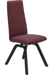 Polsterstuhl stressless "Laurel", rot (bordeaux batick, schwarz), B:49cm H:105cm T:60cm, Leder BATICK: BATICK ist ein leicht korrigiertes, durchgef&auml;rbtes und genarbtes M&ouml;belleder, bei dem die meisten Unebenheiten und Spuren in der Regel entfernt wurden., St&uuml;hle, Polsterstuhl, High Back, Gr&ouml;&szlig;e M, mit schr&auml;ggestellten Beinen in Schwarz