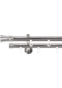 Gardinenstange SN DECO GROUP, silber (edelstahl optik), L:200cm &Oslash;:19mm, Gardinenstangen, Gardinenstange