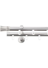 Gardinenstange SN DECO GROUP, silber (chrom matt), L:320cm &Oslash;:19mm, Gardinenstangen, Gardinenstange