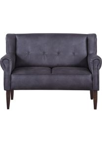 K&uuml;chensofa Home Affaire "Moro Couch mit Federkern, bequem, Breite 142cm", grau (anthrazit), B:142cm H:99cm T:73cm, Microfaser in Antiklederoptik (100% Polyester), Sofas, K&uuml;chensofa, in verschiedenen Stoffen und Farben