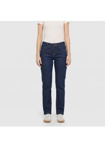 Bequeme Jeans MAC "Gracia", Damen, Gr. 46, L&auml;nge 32, fashion rinsed, Denim/Jeans, Obermaterial: 91% Baumwolle, 7% Elastomultiester, 2% Elasthan, unifarben, comfort fit kn&ouml;chellang, Jeans Bequeme Jeans