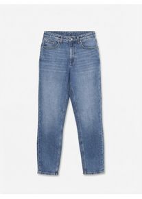 V&eacute;ro Moda Mom-Jeans VERO MODA "VMNICKIE HR MOM JEANS BLUE MIX NOOS", Damen, Gr. 32, L&auml;nge 32, medium blau denim detail:ra3086, Denim/Jeans, Obermaterial: 99% Baumwolle, 1% Elasthan, unifarben, loose fit lang, Jeans Mom-Jeans, Baumwollmischung, high waist, loose fit