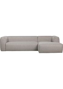 Ecksofa Woood "Bean Mischgewebe wasserabweisend mit Kissen H 73 x B 305 x T 175/96 cm", grau (hellgrau), B:305cm H:73cm T:175cm, Sofas, Ecksofa, Rechts, Tragkraft 100 kg pro Sitzplatz, Gute Verschlei&szlig;festigkeit