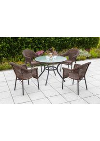 Garten-Essgruppe Merxx "Ravenna", braun, Sitzm&ouml;bel-Sets, Garten-Essgruppe