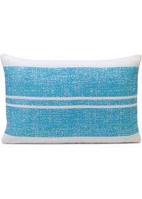 G&ouml;zze Dekokissen G&Ouml;ZZE "Java" Gr. 3, blau (wei&szlig;, t&uuml;rkis, gestreift), B:40cm L:60cm, Obermaterial: 65% Polyacryl, 35% Polypropylen, Dekokissen_Sitzkissen_Kissenh&uuml;llen, Dekokissen