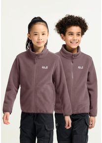 Fleecejacke Jack Wolfskin "TAUNUS 200 FZ K", Kinder, Gr. 116, sheerplum, Jacken Fleecejacke, Kinder-Fleecejacke, warm, 3-in-1 kompatibel