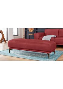 Hocker W.Schillig "montanaa", rot (ruby rot z59), B:141cm H:42cm T:61cm, Hocker, Hocker, mit Metallf&uuml;&szlig;en in Bronze pulverbeschichtet, Breite 141 cm