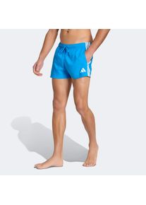 Badeshorts adidas Performance "3-STREIFEN, 3 ZOLL", Herren, Gr. XL, N-Gr, blau (bright blau, wei&szlig;), Obermaterial: 100% Polyester, Badehosen Badeshorts