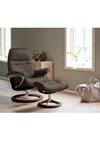 Fu&szlig;hocker stressless "Sunrise", braun (braun batick), B:57cm H:42cm T:40cm, Leder BATICK: BATICK ist ein leicht korrigiertes, durchgef&auml;rbtes und genarbtes M&ouml;belleder, bei dem die meisten Unebenheiten und Spuren in der Regel entfernt wurden.;Leder PALOMA: PALOMA ist ein durchgef&auml;rbtes Semianilin-M&ouml;belleder mit nat&uuml;rlicher Narbung.;ROHLEDER Stoff Q2 FARON: Ein fester zuverl&auml;ssiger Boucl&eacute; mit einem s