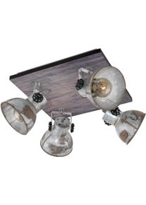 Eglo Deckenspot "BARNSTAPLE", braun (holzfarben), 4, 1 Stk., Leuchten, Deckenlampe, Deckenspot