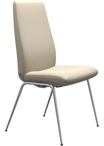 Polsterstuhl stressless "Laurel", beige (cream batick, chrom gl&auml;nzend), B:57cm H:105cm T:60cm, Leder BATICK: BATICK ist ein leicht korrigiertes, durchgef&auml;rbtes und genarbtes M&ouml;belleder, bei dem die meisten Unebenheiten und Spuren in der Regel entfernt wurden., St&uuml;hle, Polsterstuhl, High Back, Gr&ouml;&szlig;e L, mit Beinen aus Stahl in Chrom gl&auml;nzend